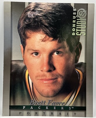 #ad Brett Favre Green Bay Packers Donruss Portrait Studio #9 1997 8X10 $9.57