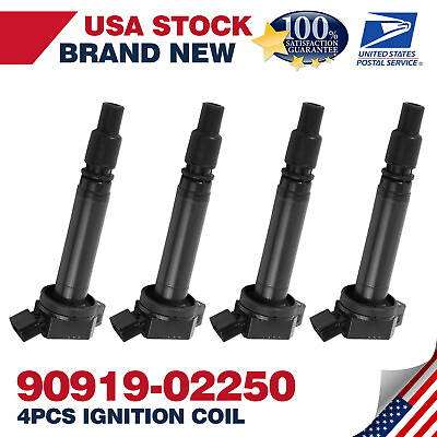 #ad Set of 4 FOR TOYOTA PARTS IGNITION COIL 90919 02250 DENSO 673 1309 90919 A2005 $88.99
