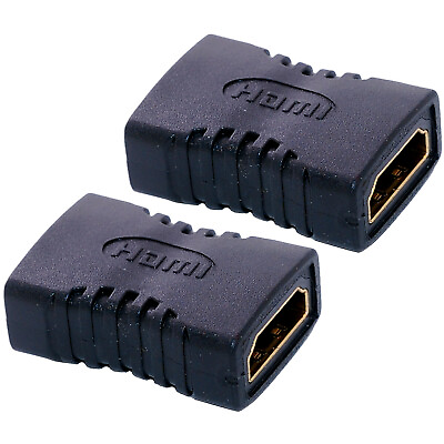 #ad 2X HDMI Female To Female Extender Adapter Coupler Connector F F HDTV 1080P 4K $2.99