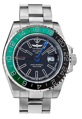 #ad Time Warrior Navy Seal GMT Swiss Men#x27;s Wrist Watch Ceramic Bezel $79.00