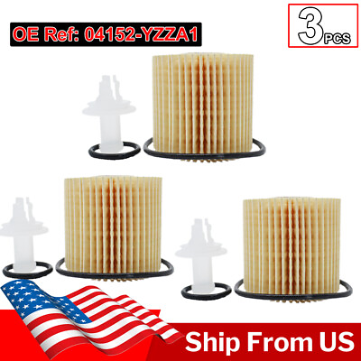 #ad OEM 04152 YZZA1 Engine Oil Filter Pack of 3 for Toyota Scion Lexus New USA $10.69
