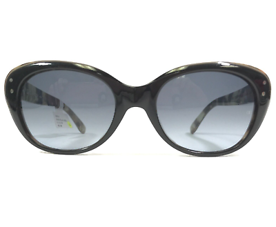 #ad Oliver Goldsmith Sunglasses SOPHIA 1958 BLACK YELLOW SHELL Cat Eye w Blue Lenses $349.99