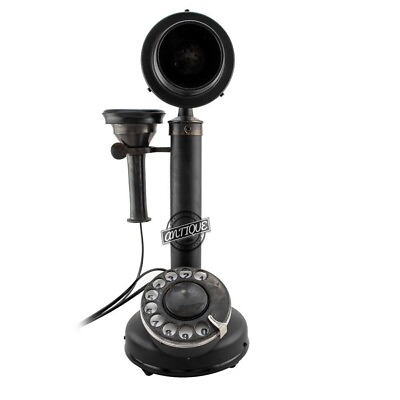 #ad Rotary Black Phone Vintage Telephone Candlestick Collectible Gift Home Decor New $98.37