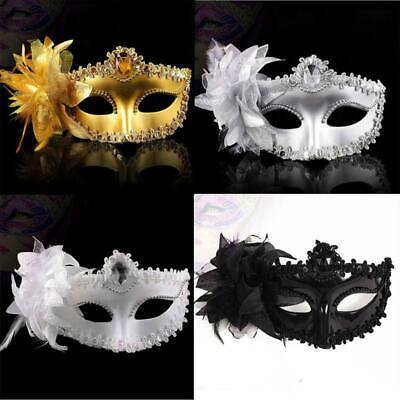 #ad Masquerade Face Masks Feather Mask Silicone Mask BLACK $24.00