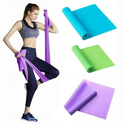 #ad US 1.5m Yoga Exercise Fitness Elastic Strap Band Sports Stretch Resistance Belt $9.99