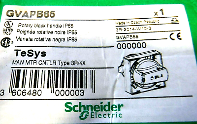 #ad Schneider Electric Rotary Black IP65 Handle GVAPB65 Brand New $29.50