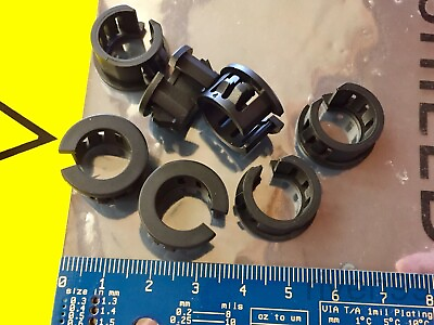 #ad Nylon Snap in Open Bushing Grommet for 1.2 3.5mm panels w 16mm 5 8quot; hole Black $2.99