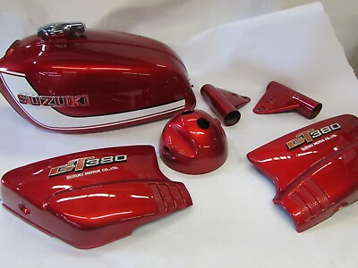 #ad Suzuki GT380 Show quality Tank amp; Side Cover 1972 CANDY RED GT380J $1599.00