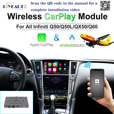 #ad Wireless Carplay Android Auto Retrofit Decoder for Infiniti Dual Screens 2015 19 $317.82