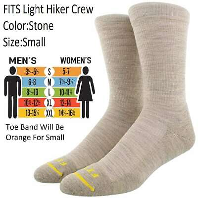 #ad FITS Light Hiker – Crew Socks Stone Small $16.00