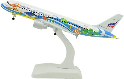 #ad 1:400 Air Bus A320 Bangkok Air Fish Painting Metal Airplane Model Plane Toy $33.99