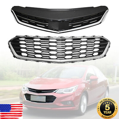 #ad Fits Chevrolet Cruze 2016 2018 Sedan Front Upperamp;Lower Grille W O License Plate $71.90