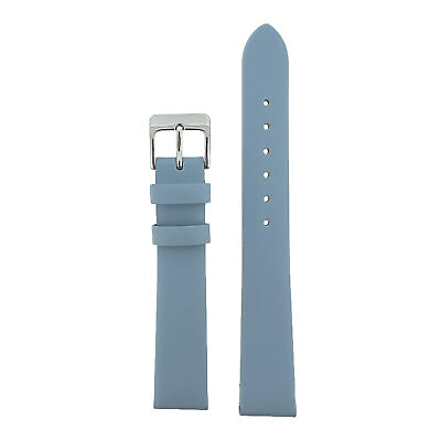 #ad Watch Band Blue Light Leather Smooth 12mm 14mm 16mm $19.95