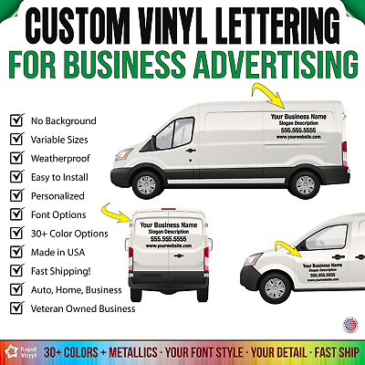 #ad Custom Vinyl Lettering For Business Name Advertising Store Windows Truck Trailer $35.99