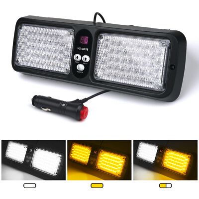 #ad Xprite 86 LED Sunshield Visor Strobe Lights Emergency Beacon 12 Flash Pattern $13.79