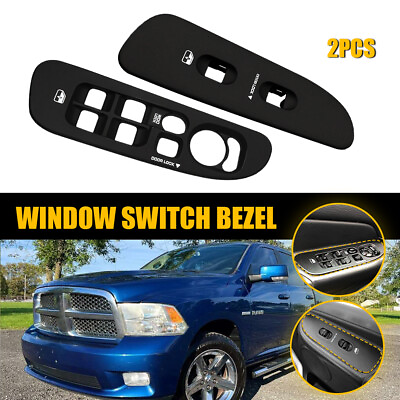 #ad Pair Door window switch Cover bezel Fits Trim panel for 2002 2010 Dodge Ram 1500 $13.99