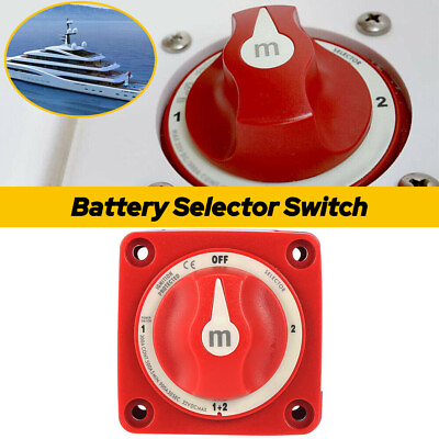 #ad 6007 M Series Mini Dual Battery Switch Selector 4 Position Marine Boat $19.99