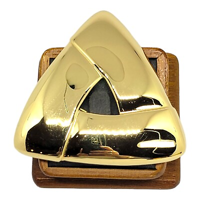 #ad Vintage MONET Massive Brooch Geometric Shaped Statement Open Work Gold Tone $9.86