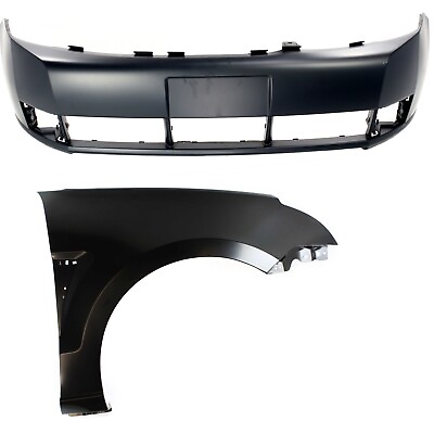 #ad Bumper Cover Kit For 2008 11 Focus Models With Fog Light Holes CAPA Front 2pc $230.88