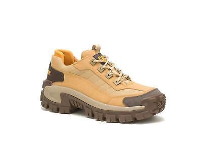#ad CAT Men#x27;s Invader Steel Toe Athletic Work Shoes Tan $79.49