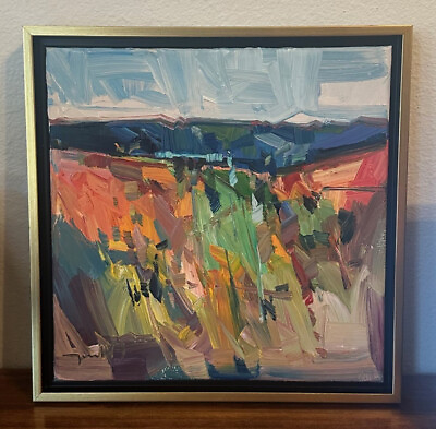 #ad JOSE TRUJILLO Signed Original Impressionism Oil Painting HIDDEN VALLEY 12x12 $395.00