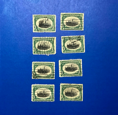 #ad USA 8 Stamps Pan American used Commemoratives F G Fair Good LH FREE SHIP $12.99