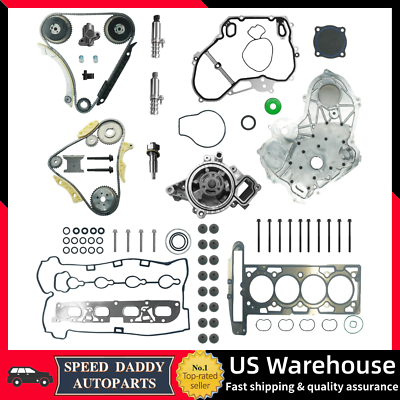 #ad 2.4 Timing Chain Kit Water Pump Oil Pump for 11 17 GMC Chevy Malibu Buick 2.4L $328.00