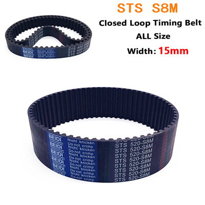 #ad STS S8M Timing Belts Pitch 8mm Close Loop Rubber Timing Pulley Belt Width 15mm $19.29