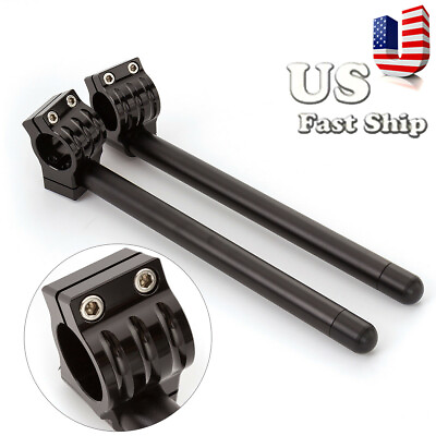 #ad USA Universal 50mm For APRILIA RS250 Regular Clip Ons clipon Fork Handlebar BLK $34.16