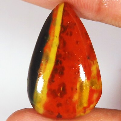 #ad 17X26X06 MM SIZE 22.25 Cts. NATURAL BLOODSTONE PEAR CABOCHON LOOSE GEMSTONE $6.74