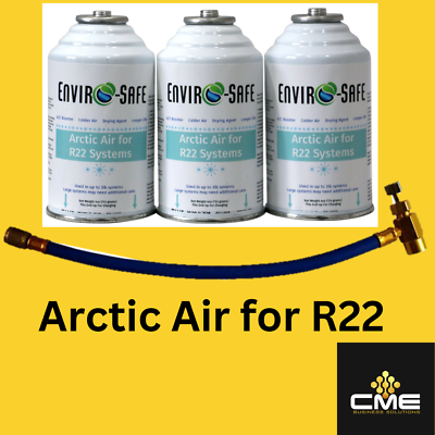 #ad Envirosafe Arctic Air for R22 AC Coolant Refrigerant Support 3 cans amp; Hose $74.00