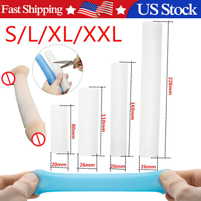 #ad Male Penis Extender Stretcher Max Vacuum Enhancer Enlarger Silicone Sleeve S XXL $5.99