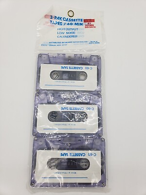 #ad New Rare 1970#x27;s Seaway C 60 Purple Plastic Blank Cassette Tapes Pack $44.99
