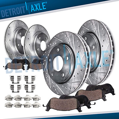 #ad 286mm Front amp; 288mm Rear DRILLED Rotors Brake Pad for Volvo S60 S80 V70 XC70 $146.72