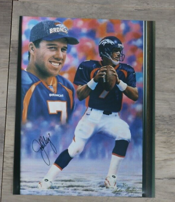 #ad John Elway 1997 8x10quot; Kodak Print Autographed Denver Broncos Andy Goralski 9 47 $99.99