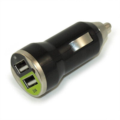 #ad 2 Port USB Car Charger Adapter Type A 12v Car Socket 2.1A 1.0A $4.05
