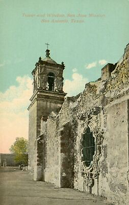 #ad Vintage Postcard Tower amp; Window San Jose Mission San Antonio TX $3.99