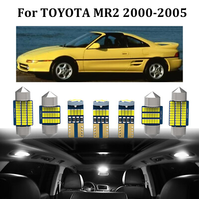 #ad 6pcs Interior Light Bulb Trunk Map License Plate Kit For Toyota MR2 2000 2005 $12.88