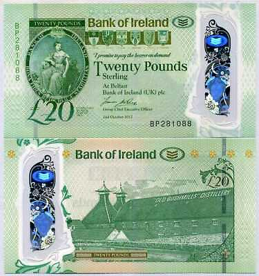 #ad Northern Ireland 20 Pounds 2017 2020 Bank of Ireland BOI P 92 Polymer UNC $49.99