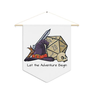 #ad Let the Adventure Begin D20 Tabletop Gaming Pennant $29.77