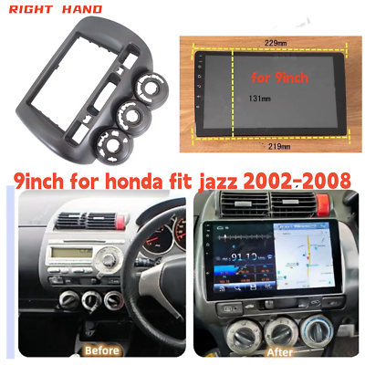 #ad Car Stereo Radio DVD Fascia Dash Frame Trim 9 inch RHD For Honda FIT 2002 2007 $41.16