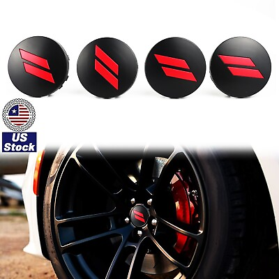 #ad #ad 4PCS Wheel Hub Center Cap Covers 63mm For Dodge Charger Challenger Durango Red $16.37