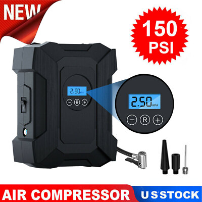 #ad 150PSI Car Air Tire Pump Inflator Portable Compressor Digital Electric Auto 12V $19.55