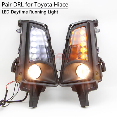 #ad For Toyota Hiace Commuter 19 21 LED DRL Daytime Running Light Fog Lamp w Turn $170.99