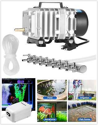 #ad 65 1200 GPH 58W Electromagnetic Air Pump 120V Aquariums Fish Tank Hydroponic $10.99