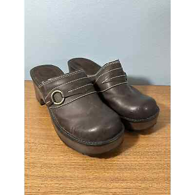 #ad Lower East Side Womens Size 9 Brown Mules Clogs 2quot; Heels Slip On Shoes $24.49