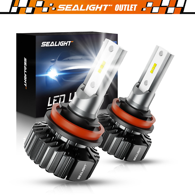 #ad H11 LED Headlight Kit Low Beam Bulbs Super Bright 6000K White 2Pack SEALIGHT $31.99