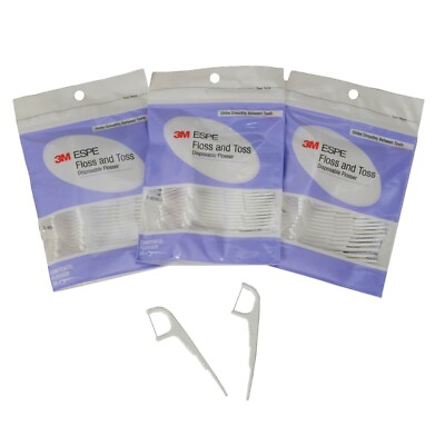 #ad NEW 3M Dental Floss Picks Disposable Tooth Teeth Flossers 48 packs of 30 $110.00