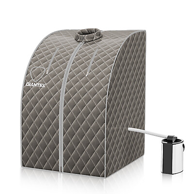 #ad Giantex Portable Personal Steam Sauna Spa w 3L Blast proof Steamer Chair Gray $102.99