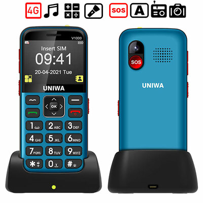 #ad Unlocked UNIWA 4G LTE Mobile Cell Phone Big Button SOS Keyboard LED Indicator $65.79